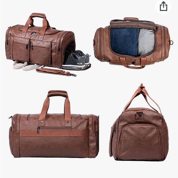 NWT Faux Leather Travel Bag - Picture 2 of 12